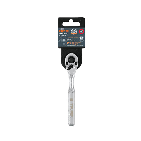Matraca liberación rápida 72 dientes, cuadro 1/4', Truper | M-1472 | 102369