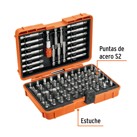 Juego de puntas mixtas 1' y 2', 80 piezas, Truper Expert | PUN-80X | 102391