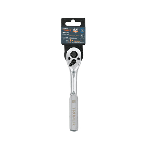 Matraca liberación rápida 72 dientes, cuadro 3/8', Truper | M-3872 | 102400