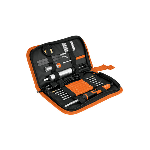 Kit soldadura electrónica con cautín de 25 W, temp regulable | CAU-25ERK | 102424
