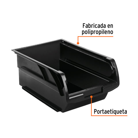 Gaveta apilable #2.5 de plástico, 21 x 14 x 9.5 cm, TRUPER | GAV-2.5 | 102436