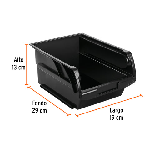 Gaveta apilable #3.5 de plástico, 29 x 19 x 13 cm, TRUPER | GAV-3.5 | 102437