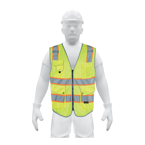 Chaleco de seguridad de alta visibilidad, verde, XG, EXPERT | CHS-900V-XL | 102445