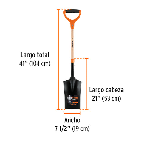 Pala escarramán T-2000, puño doble 'Y', Truper | PES-PD | 102454