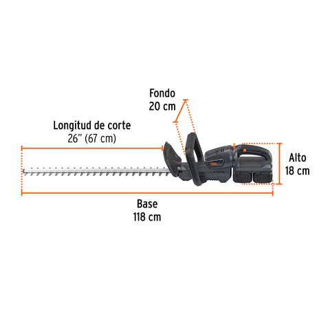 Cortasetos inalámbrico 40V, 2 baterías 4Ah, 1 carg.dual, MAX | MAX-40C | 102490