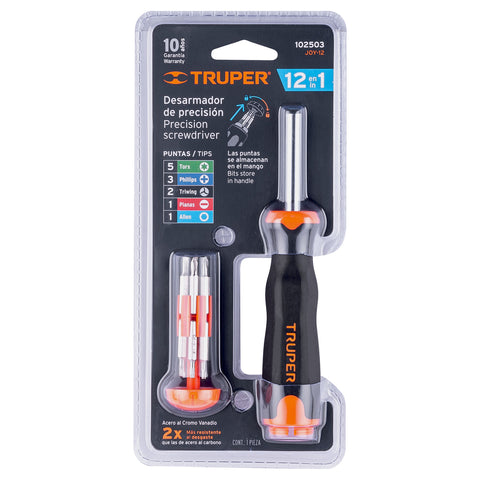 Desarmador de joyero multi puntas 12 en 1, Truper | JOY-12 | 102503