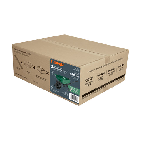 Carretilla 4.75 ft3 angosta, Imponchable, tubular, Truper | CAT-55FF | 10253