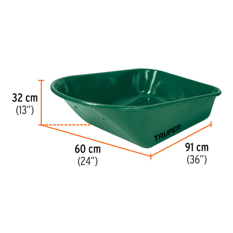 Carretilla 4.75 ft3 angosta, Imponchable, tubular, Truper | CAT-55FF | 10253