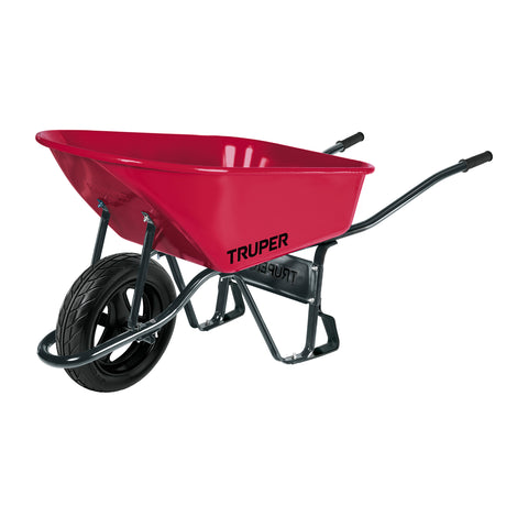 Carretilla 6 ft3 Imponchable, bastidor tubular, Truper | CAT-60FF | 10255