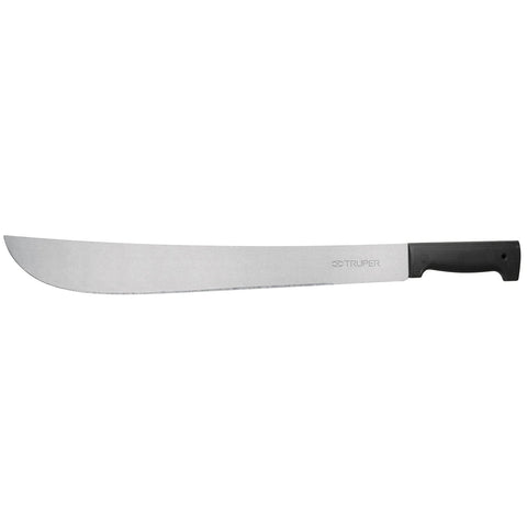 Machete estándar 18' cacha negra inyectada, en bolsa, Truper | T-460-18BB | 10256