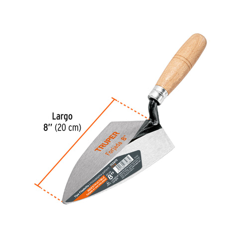 Cuchara para albañil 8' forjada tipo Filadelfia, TRUPER | CT-8 | 102615