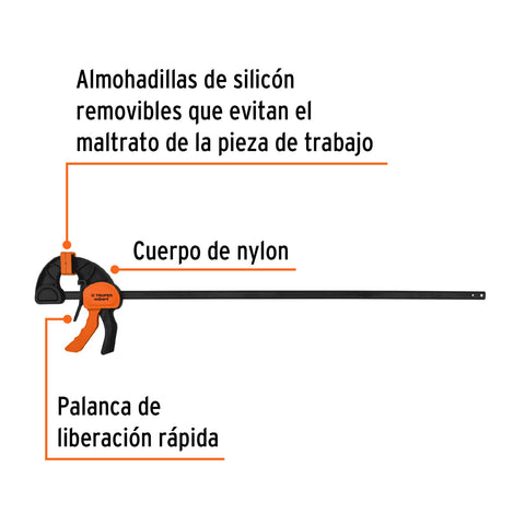 Prensa con ajuste rápido 30', uso rudo, Truper Expert | PAR-230 | 102640