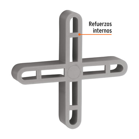 Bolsa con 100 separadores huecos de 5mm para losetas, Truper | SELO-50H | 102682