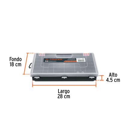 Organizador de 11' con 36 compartimentos, Truper | ORG-36 | 102760