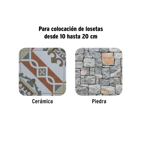 Llana 11' dentado cuadrado 1/4', 10 remaches, mgo comfort | LLG-11C | 102778