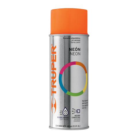 Pintura en aerosol, naranja neón, bote tradicional, 400 ml | PAF-NA-2 | 102849