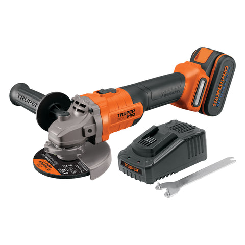 Esmeriladora 4-1/2', 20V, 1 batería 4Ah, TRUPER PRO | ESMI-20A | 102872