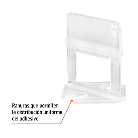 Bolsa con 100 anclas de 1 mm, para nivelación de azulejos | SN-CL10 | 102874