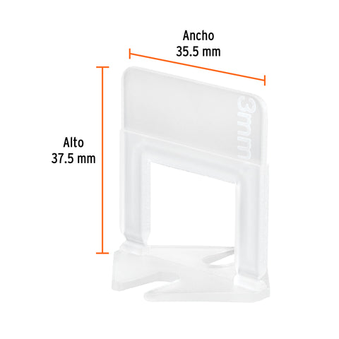 Bolsa con 100 anclas de 3 mm, para nivelación de azulejos | SN-CL30 | 102877
