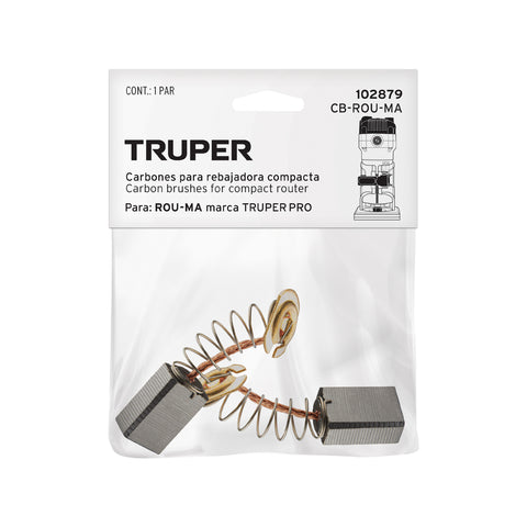 Bolsa con 2 carbones de repuesto para ROU-MA, TRUPER | CB-ROU-MA | 102879