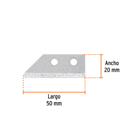 Blíster con 2 cuchillas de repuesto p/raspador RA-LE, TRUPER | REP-RA-LE | 102896