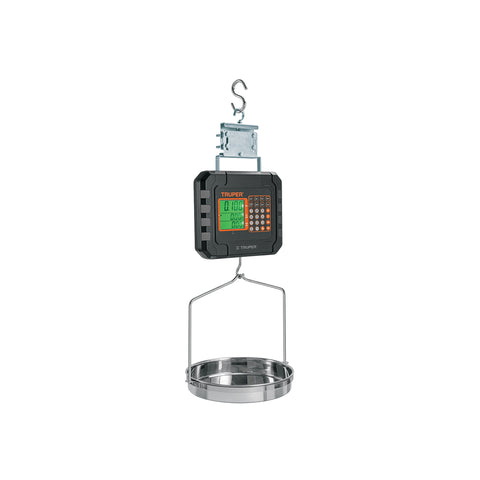 Báscula electrónica colgante, recargable, c/charola, 40 kg | BASE-40C | 102898