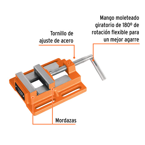 Prensa morsa plana, apertura 3' (75 mm), Truper | PMP-30 | 102933
