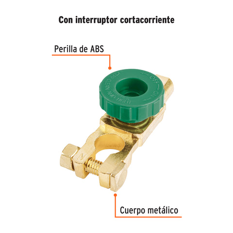 Terminal p/batería con interruptor switch, Truper | TEBA-5 | 102947