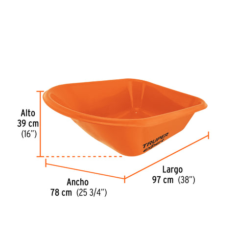 Carretilla 6ft3 Expert plástica, neumática, bastidor tubular | CAT-60PLX | 103008