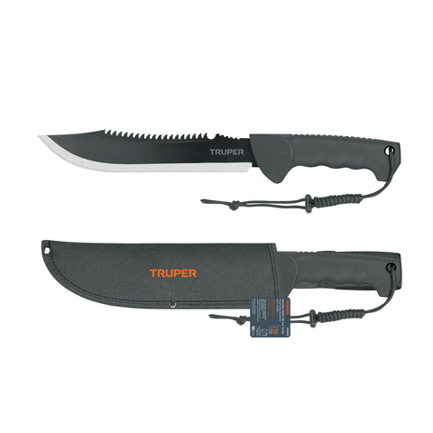 Machete doble filo 10', cacha inyectada, con funda, TRUPER | MACH-10X | 103015