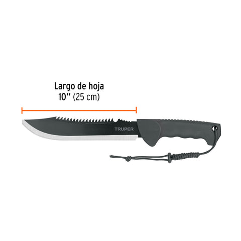 Machete doble filo 10', cacha inyectada, con funda, TRUPER | MACH-10X | 103015