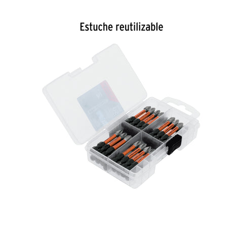 Estuche con 50 puntas de cruz PH2 de impacto largo 2' | PUDE-1202-50I | 103025
