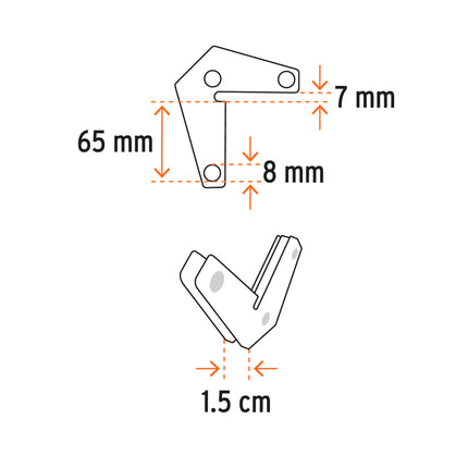 2 Escuadras magnéticas esquineras 2-3/4' cap. 11 kg, TRUPER (ESM-32)
