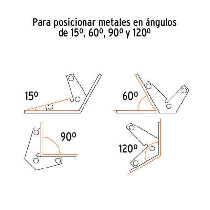 2 Escuadras magnéticas esquineras 2-3/4' cap. 11 kg, TRUPER (ESM-32)