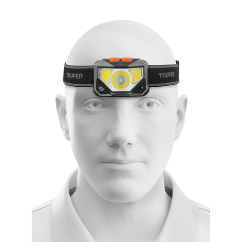 Linterna de minero LED 270 lm con sensor recargable, TRUPER | LI-CA-270R | 103087