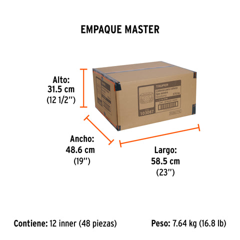 Linterna de minero LED 270 lm con sensor recargable, TRUPER | LI-CA-270R | 103087