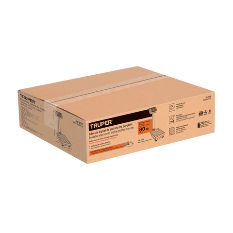 Báscula electrónica de plataforma p/mostrador, 80 kg, Truper | BAS-80PLA | 103112