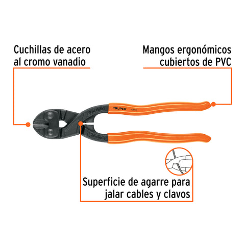 Cortapernos 8', profesional, a una mano, TRUPER | CP-8X | 103114