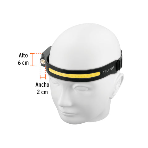 Linterna de minero LED 350 lm con sensor, recargable, TRUPER | LI-CA-125R | 103117