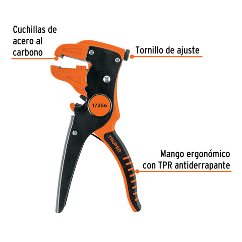 Pinza 7' pela cables automática, 24 a 10 AWG, TRUPER | PE-CA | 103158