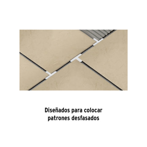 Bolsa con 200 separadores 'T' de 2 mm de losetas, TRUPER | SELO-20T | 103202