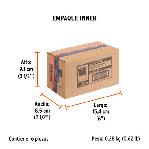 Bolsa con 150 separadores 'T' de 3 mm de losetas, TRUPER | SELO-30T | 103203