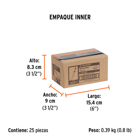 Broca piloto para brocasierras carburo de tungsteno, Truper | BPR-BSC | 103217