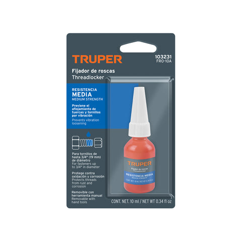 Fijador de roscas, removible, 10 ml, azul, TRUPER | FRO-10A | 103231