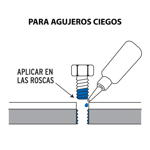 Fijador de roscas, removible, 10 ml, azul, TRUPER | FRO-10A | 103231