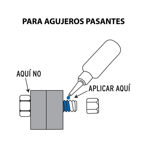 Fijador de roscas, removible, 10 ml, azul, TRUPER | FRO-10A | 103231