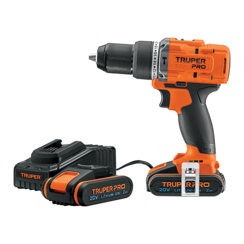Rotomartillo 1/2', 20V, 2 baterías 2Ah, TRUPER PRO | ROTI-20A3 | 103246