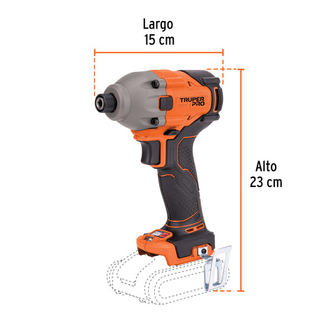 Destornillador de impacto 1/4', 20V, sin accesorios, PRO | DIMI-20AS | 103254