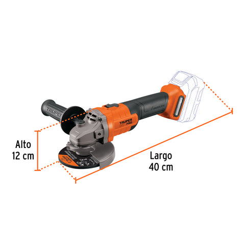 Esmeriladora 4-1/2', 20V, sin accesorios, TRUPER PRO | ESMI-20AS | 103255