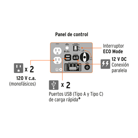 Generador silencioso inverter 2.2kW, 80 cc, enc. electrónico | GEN-201 | 103279